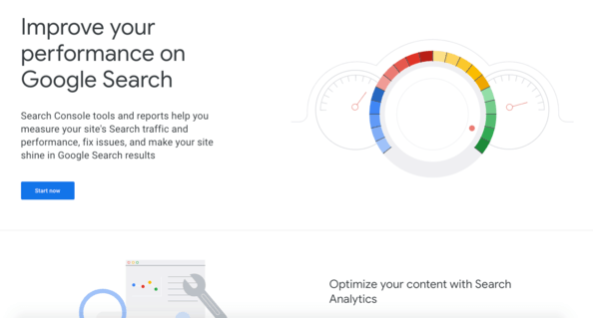 Google Search Console About page