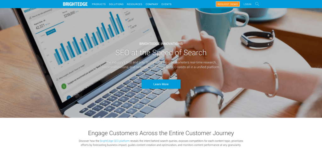 BrightEdge homepage screenshot