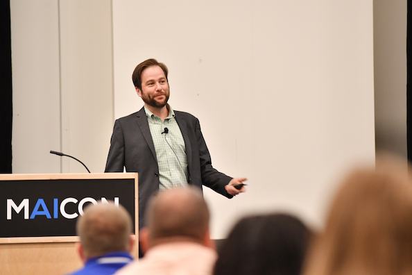 Jeff Coyle, MarketMuse Chief Product Office and Co-Founder presenting at MAICON 2019.