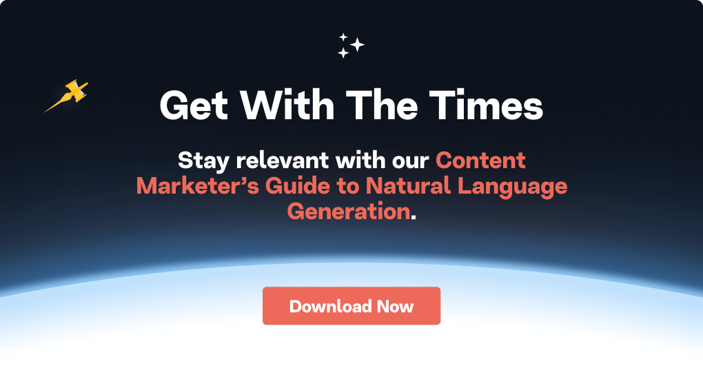 Content Marketer's Guide to Natural Language Generation landing page